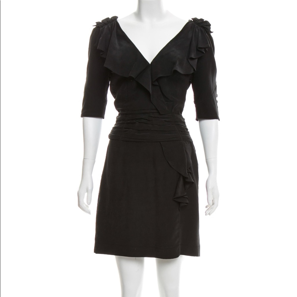 Mayle 100% silk deep v little black dress 🖤🖤🖤
